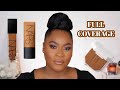 UPDATED FULL COVERAGE FLAWLESS FOUNDATION ROUTINE USING FENTY BEAUTY POWDER FOUNDATION + MORE 2021
