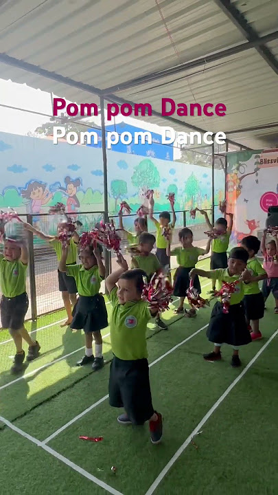 Pom pom dance by preschoolers| fun dance by children #children #education #school