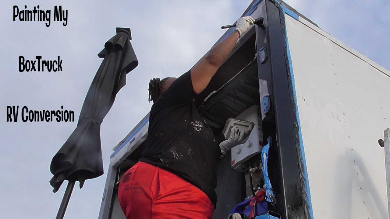 BoxTruck Vanlife Painting My BoxTruck to RV conversion YouTube