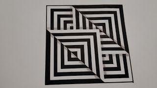 Anamorphic illusion, OP Art Ideas, Optical illusion, 3D art, obstacle drawing