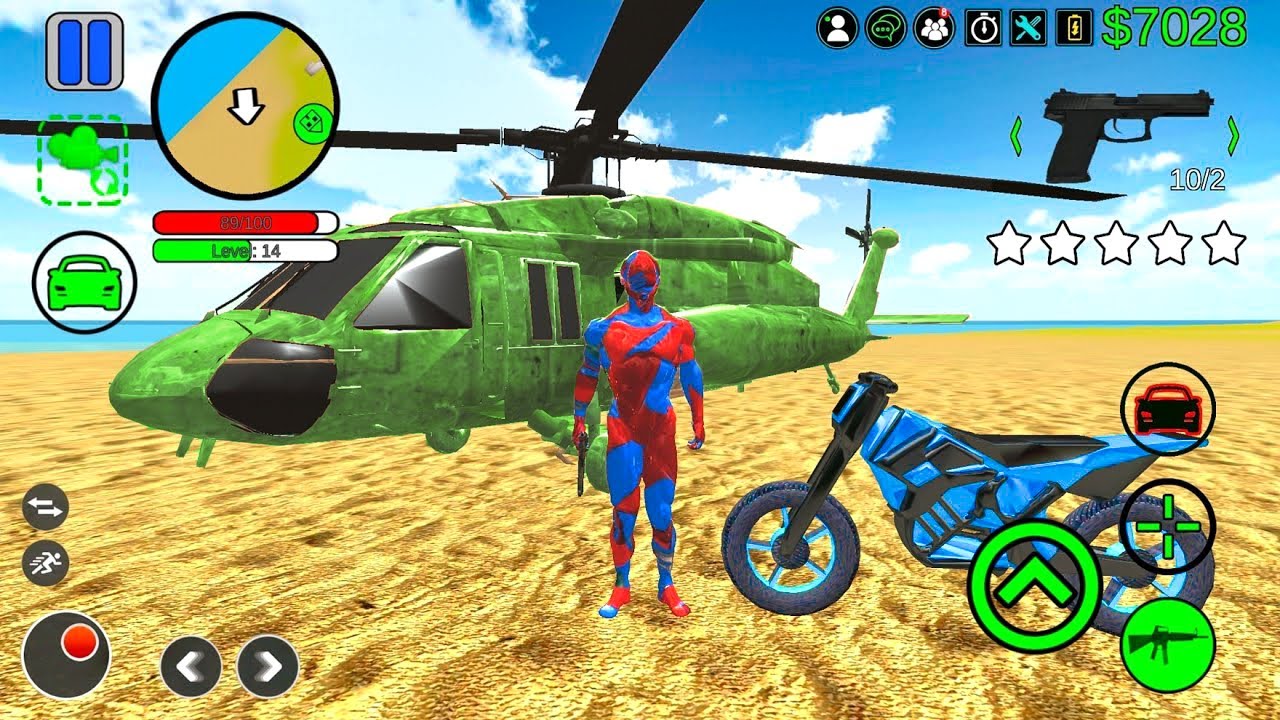 Iron-Man Flying Superhero Driving Dirt Motocross Police Car and Helicopter - Android GamePlay