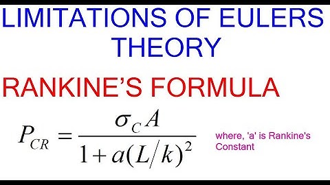 5. Columns and Struts | RANKINE’S FORMULA (Empirical Formula)
