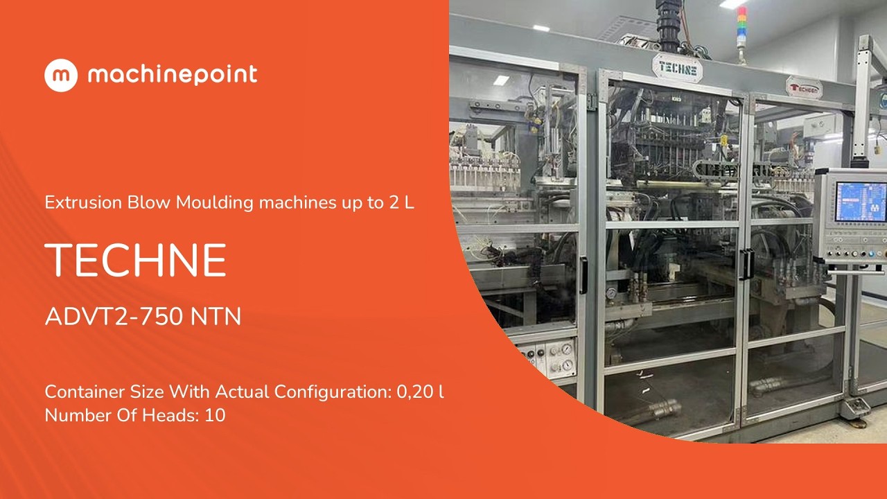 Techne Machine TECHNE ADVT2-750 NTN Extrusion Blow Moulding machines up to 2 L ...