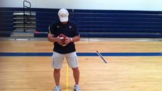 Coach CANTAFIO demonstrates the throwing motion- side view