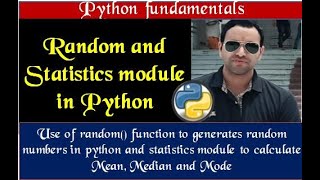 Celebrity random and statistics module in python| Generate random numbers in python| Mean, Median and Mode Profile