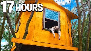 OVERNIGHT Survival Challenge in a TREE House!