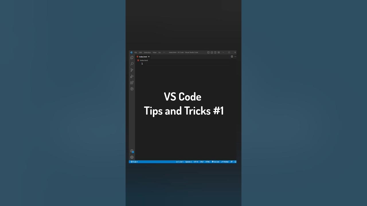 VS Code Tips and Tricks #1 #vscode - YouTube
