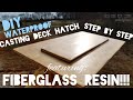 Waterproof casting deck hatch w fiberglass resin on jon boat step by step