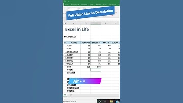 4 ways to Sum in Excel | #shorts #msexcel #excel #excelinlife