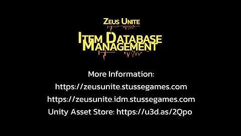 Zeus Unite - Item Database Management Technical Intro with Irenes Artificial Intelligence Voice