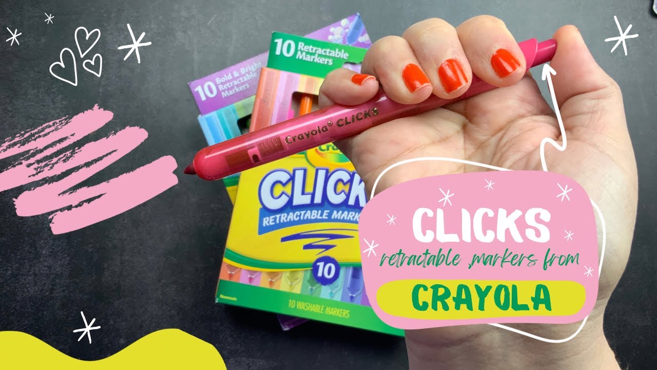 BACK TO SCHOOL: Watch me Swatch Crayola CLICKS MARKERS! 