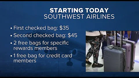 New baggage fees take effect for Southwest Airlines customers