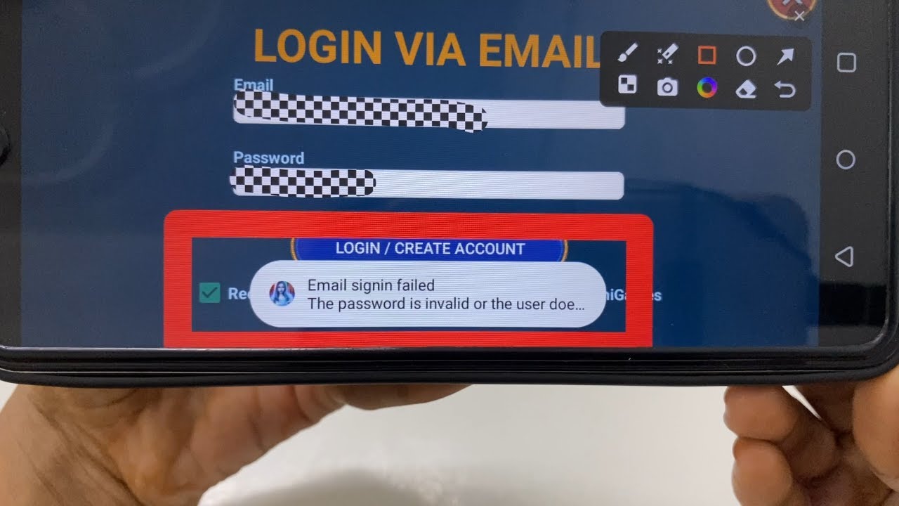 Fix Email signin failed The password is invalid or the user doe problem ...