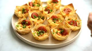 Creole Cream Cheese Wonton Cups