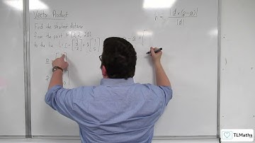 A-Level Further Maths F6-17 Vector Product: Distance from a Point to a Line in 3D Example