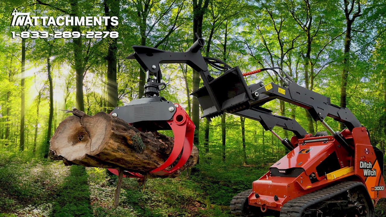 TNAttachments SK Grapple With Power Rotation on Ditch Witch SK3000