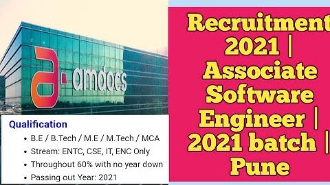 Amdocs Recruitment 2021 | Associate Software Engineer B.E / B.Tech / M.E / M.Tech / MCA jobs