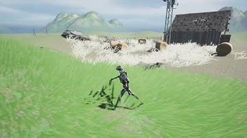 【UE4 | Zelda-BOTW-like】Interactive grass shader