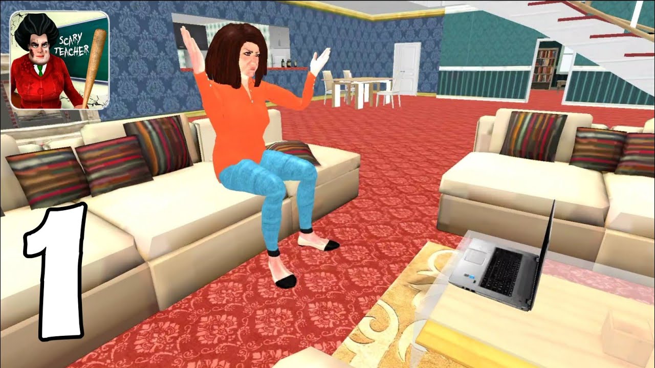 Scary Teacher 3D Scary Game: Evil Teacher - Level 1-5 Part 1 (Android GamePlay Walkthrough)