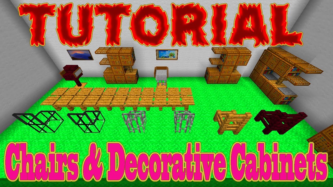 Minecraft Tutorial Of How To Make a Nice Chairs,& Furnitures Decorative