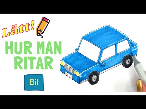 Hur man ritar en BIL i 3D – Lätt video med röstinstruktioner på svenska!