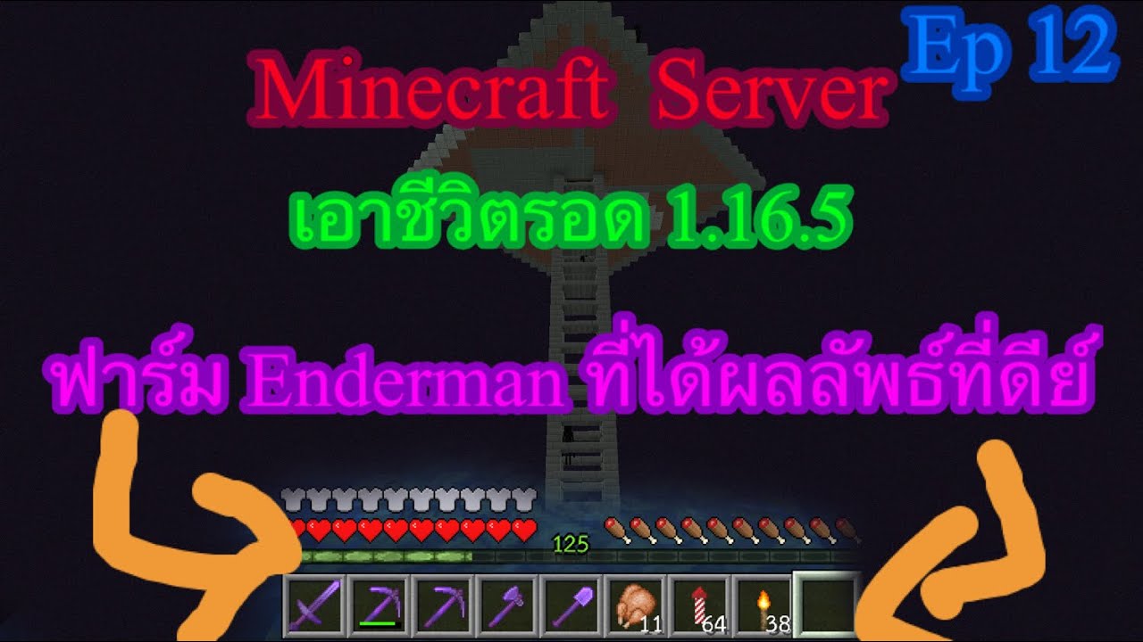 Minecraft Server เอาชีวิตรอด 1.16.5 I สร้างฟาร์ม Enderman จนได้ผลลัพธ์ ...