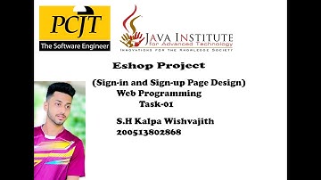 Web Programming 1 | Task 01 | eshop  1st year | Java Institute