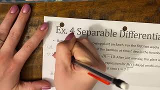 Separable Differential Equations: Two Examples, one is AP Calculus Style