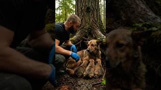 A Mother Dog in the Forest 🌧️🐶 #shortsfeed #shorts #animalrescue #aww #titmouse #jesus