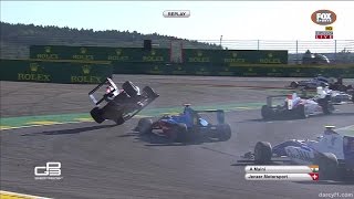 GP3 Spa 2016 Race 2 - Alexander Albon Near Flip