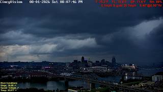 Cincinnati Thunderstorms 1 Minute Time Lapse as Seen from Covington, KY on 8-1-2026