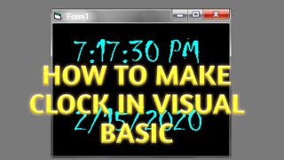 How To Make Clock In Visual Basic | Easiest Code