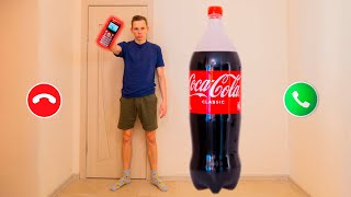 Planted Coca-Cola phone incoming call