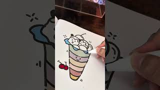 Ice cream ASMR coloring| Come coloring with me| Adult Relaxing coloring book | Stress Relief Drawing