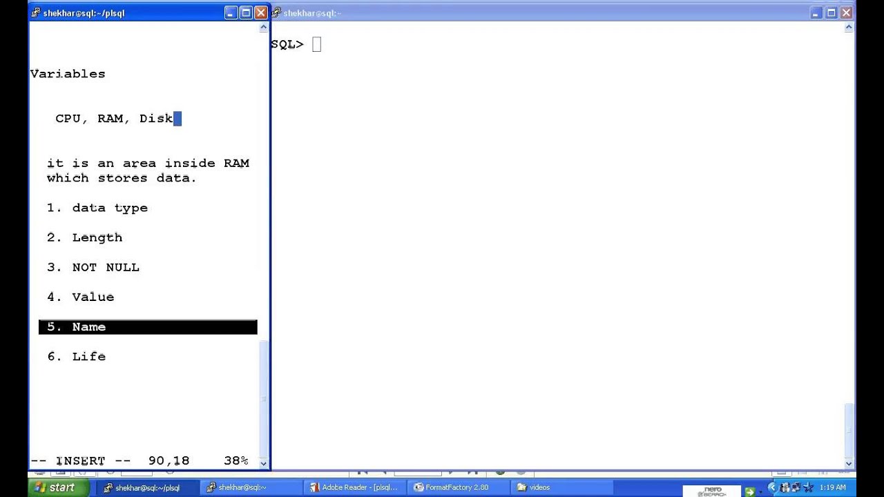 PL/SQL (Variables) linux tutorials pdf