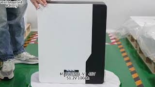 48V 51.2V 100Ah LiFePO4 Battery 5.12kWh Wall-Mounted PowerHome LCD Display 6000+ Cycles Built-in BMS