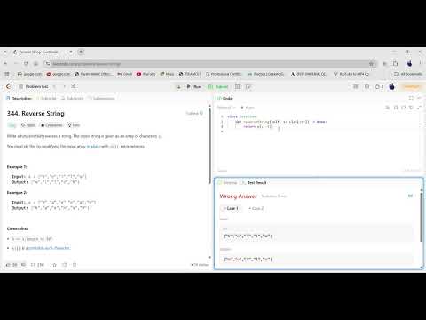 LeetCode in 1 Min :Reverse a String in Python