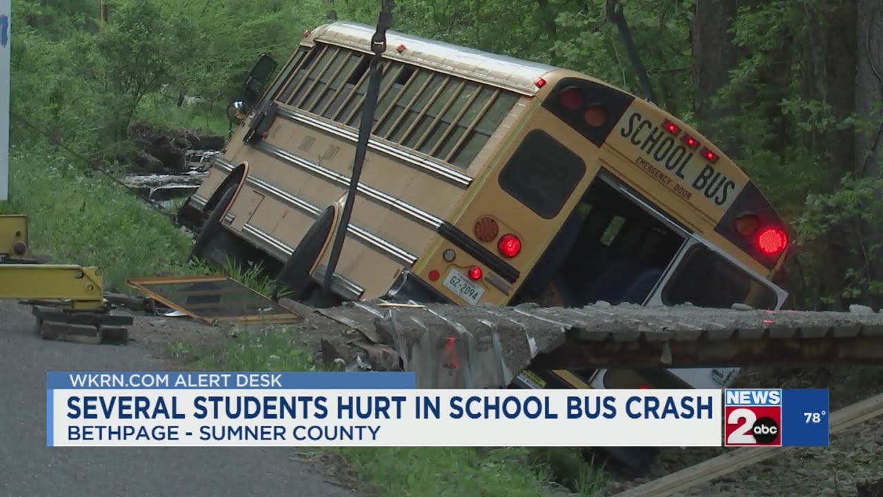 Several students injured in Sumner County school bus crash - YouTube