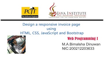 Design a responsive invoice page using HTML, CSS, JavaScript and Bootstrap