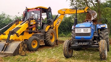New Jcb 3dx Backhoe Loader Machine Loading Mud In Sonalika 42 Di Rx Tractor | Jcb Tractor |Jcb Video