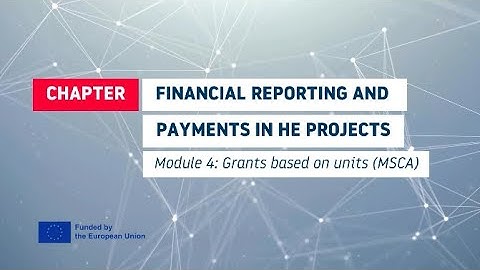 HORIZON EUROPE Financial reporting: M4 Unit costs (MSCA)