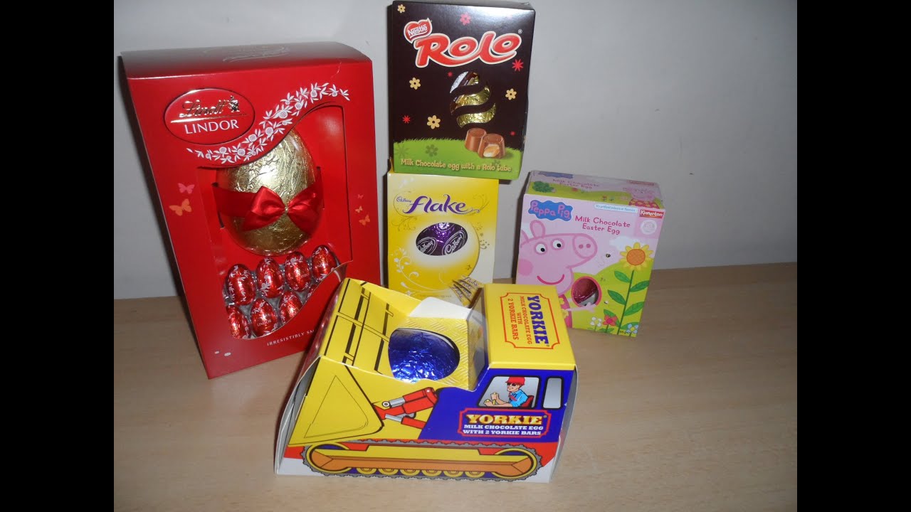 THE BEST TOP 5 BRITISH CHOCOLATE EASTER EGGS LINDT CADBURY ROLO PEPPA ...