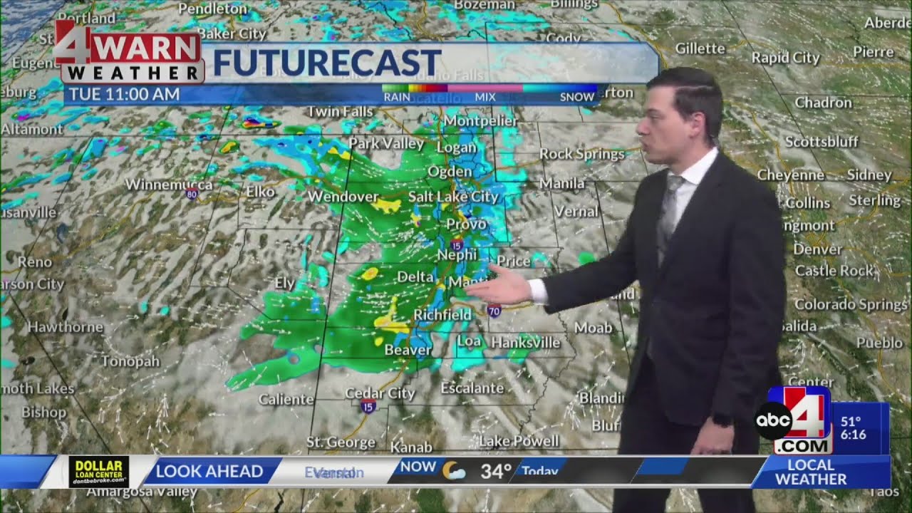 Weak storms kick off the work week in northern Utah - YouTube