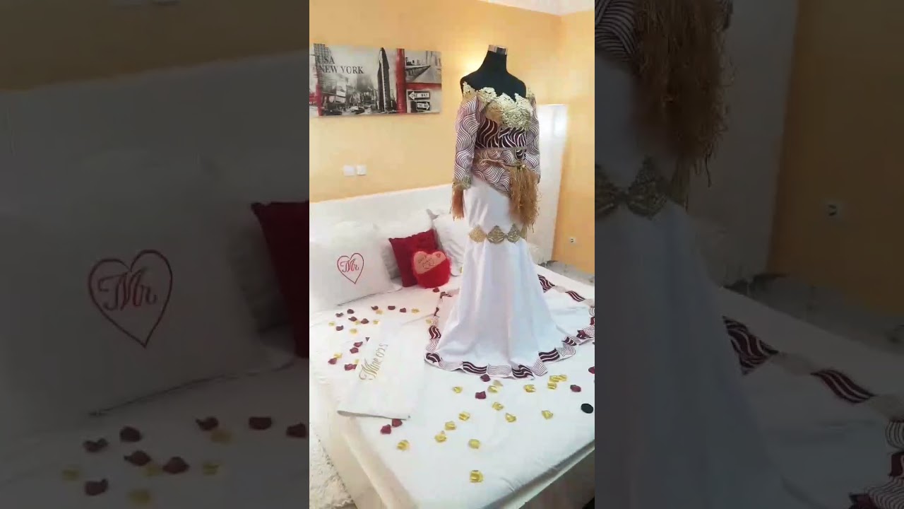 Sublime robe en wax et tissu.