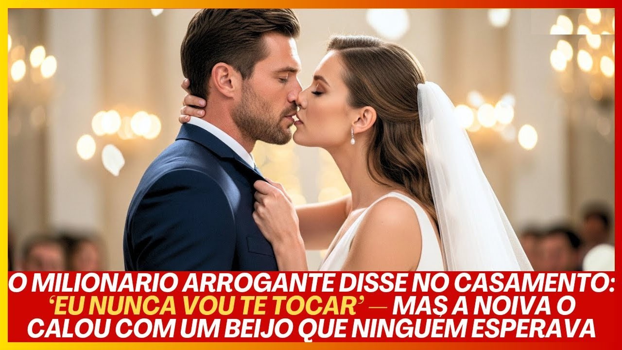 O milionário arrogante disse no casamento: “Eu nunca vou te tocar”… mas a noiva o calou com um beijo