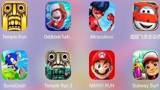 Subway Surf,Oddbods Turbo,Temple Run 1,Temple Run 2,Miraculous,Super Wings Run,Sonic Dash,Mario Run screenshot 3