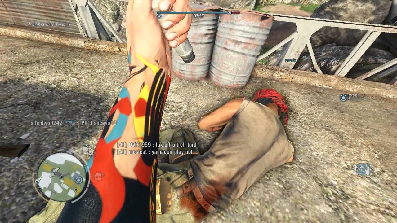 Far Cry 3 multiplayer,a game with 4 cheaters!!