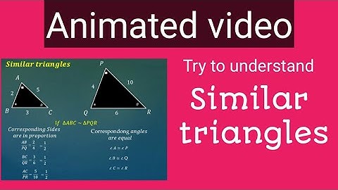 Similar triangles - Animated video/Try to understand - similar triangles #shorts