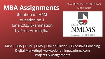 NMIMS June 2023 Assignment| Solution of question no 1 of HRM by amrita mam | Concept of Dynamic HRM