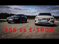 Drag Race - Audi E-Tron vs RS6. Электричка vs бензин.